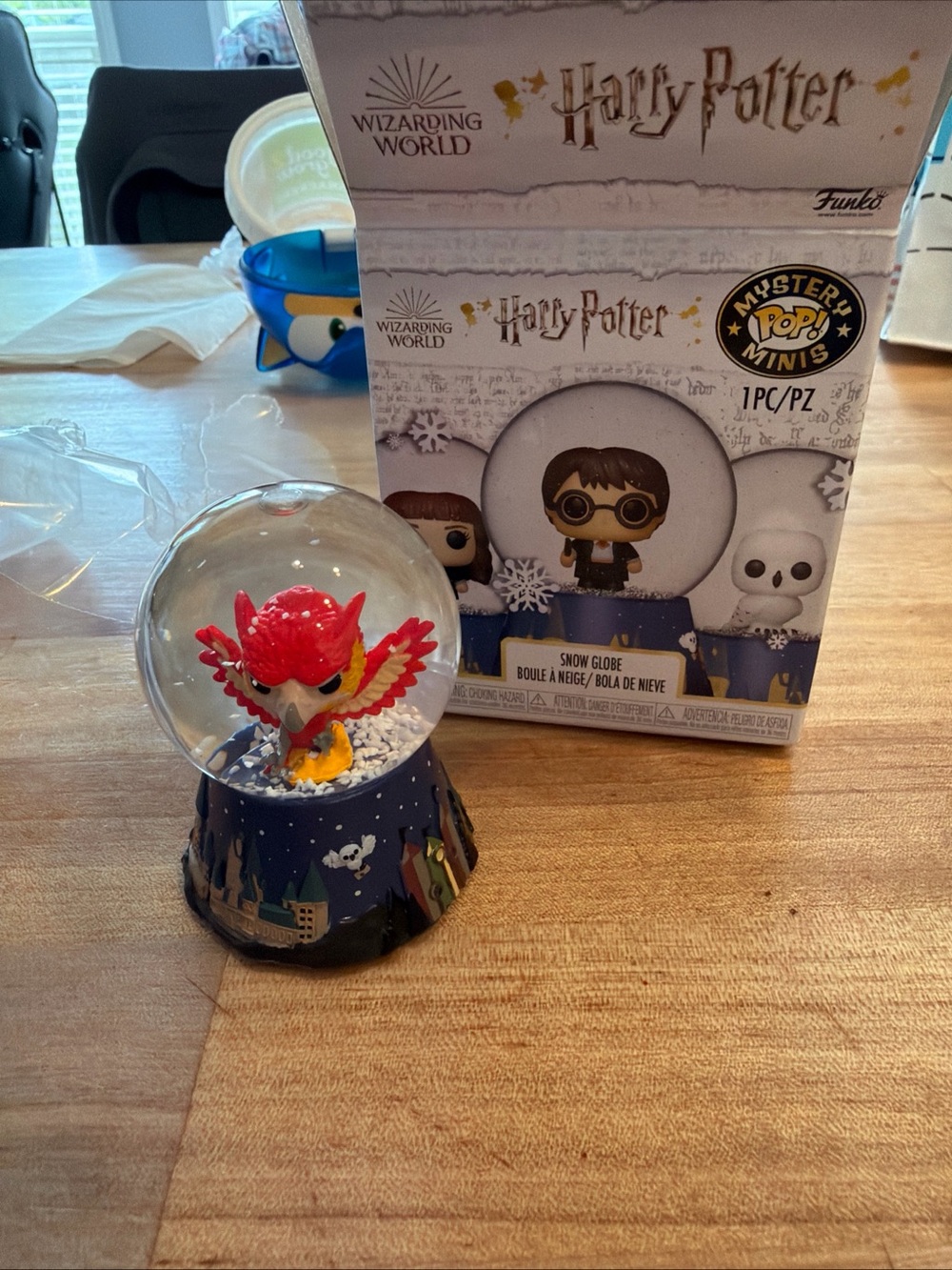 Funko Harry Potter Red and Yellow Phoenix Snow Globe